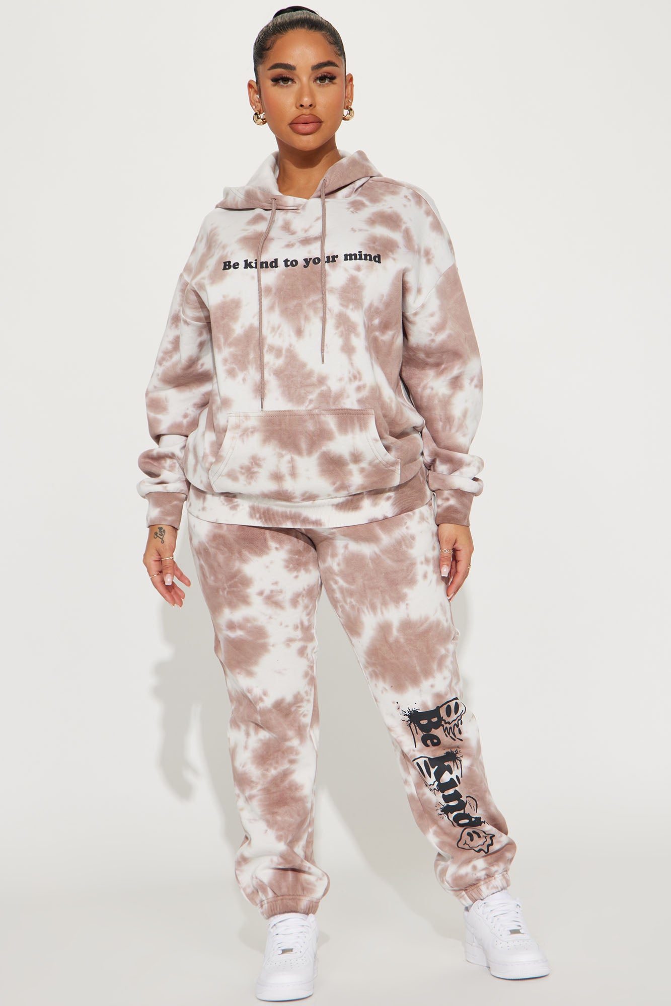 Pink tie dye best sale hoodie and joggers