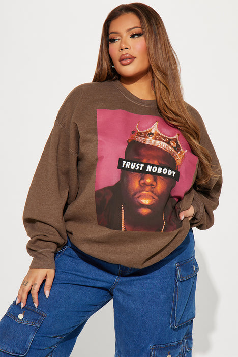 Trust Nobody Biggie Sweatshirt Brown