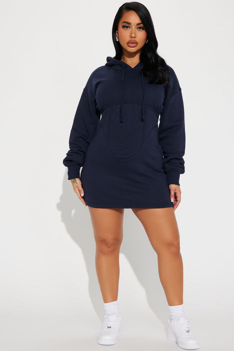 Mini sweatshirt dress discount