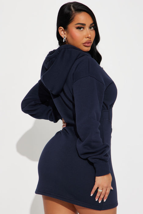 Mini top sweatshirt dress