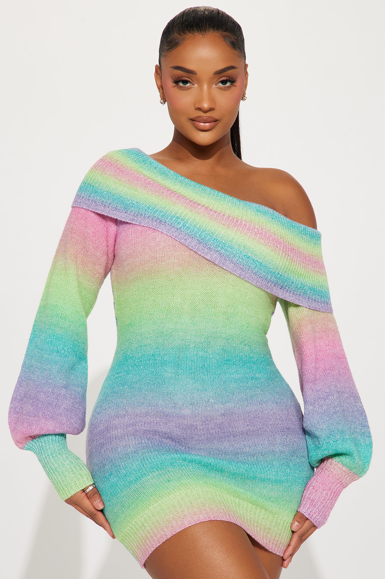 Rainbow sweater outfit 2025