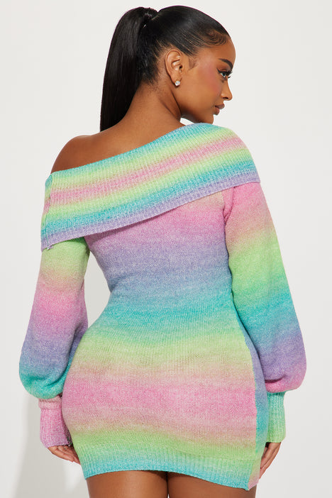 Rainbow dress fashion nova shop