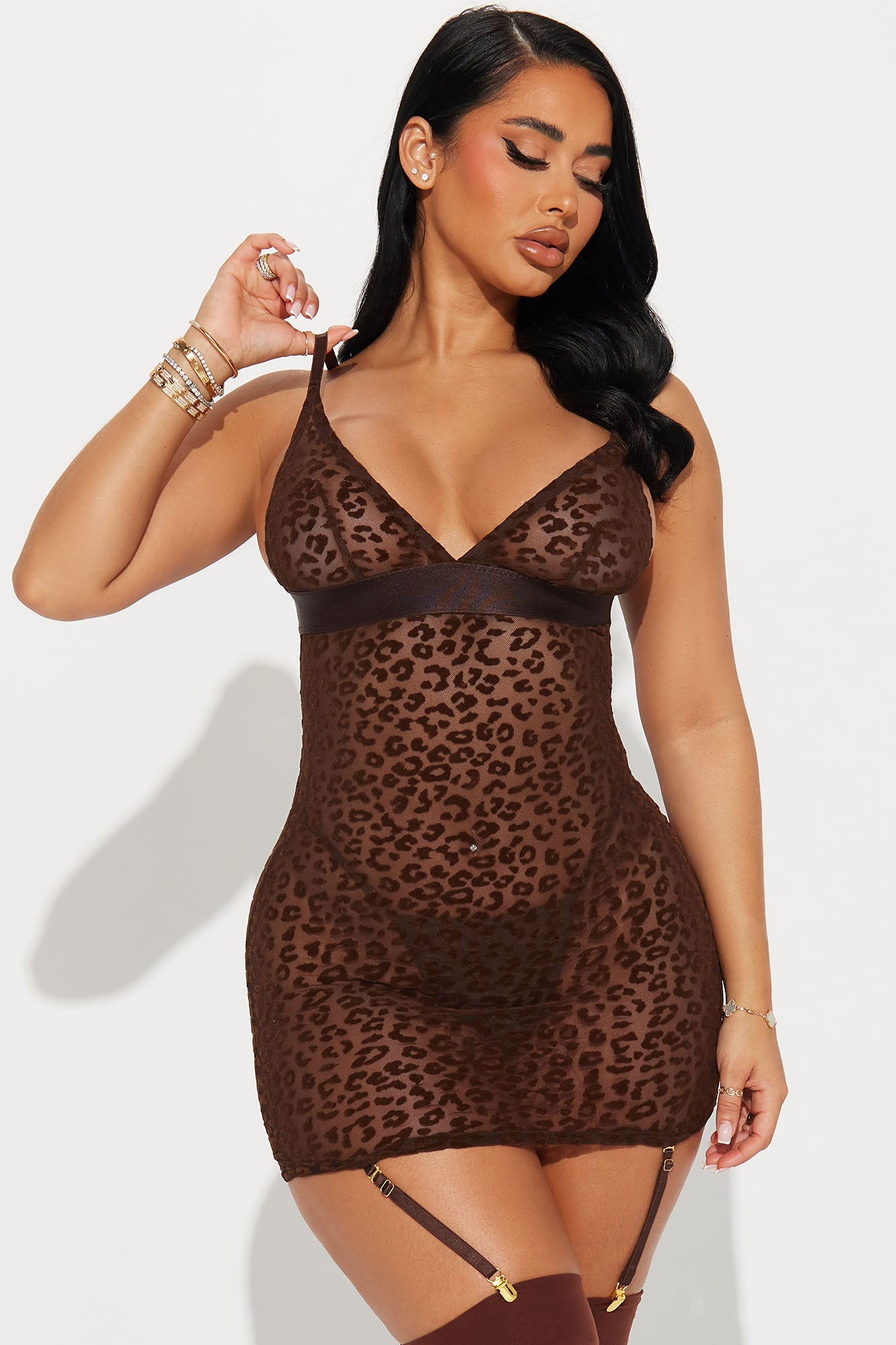 Chemise with garter shop