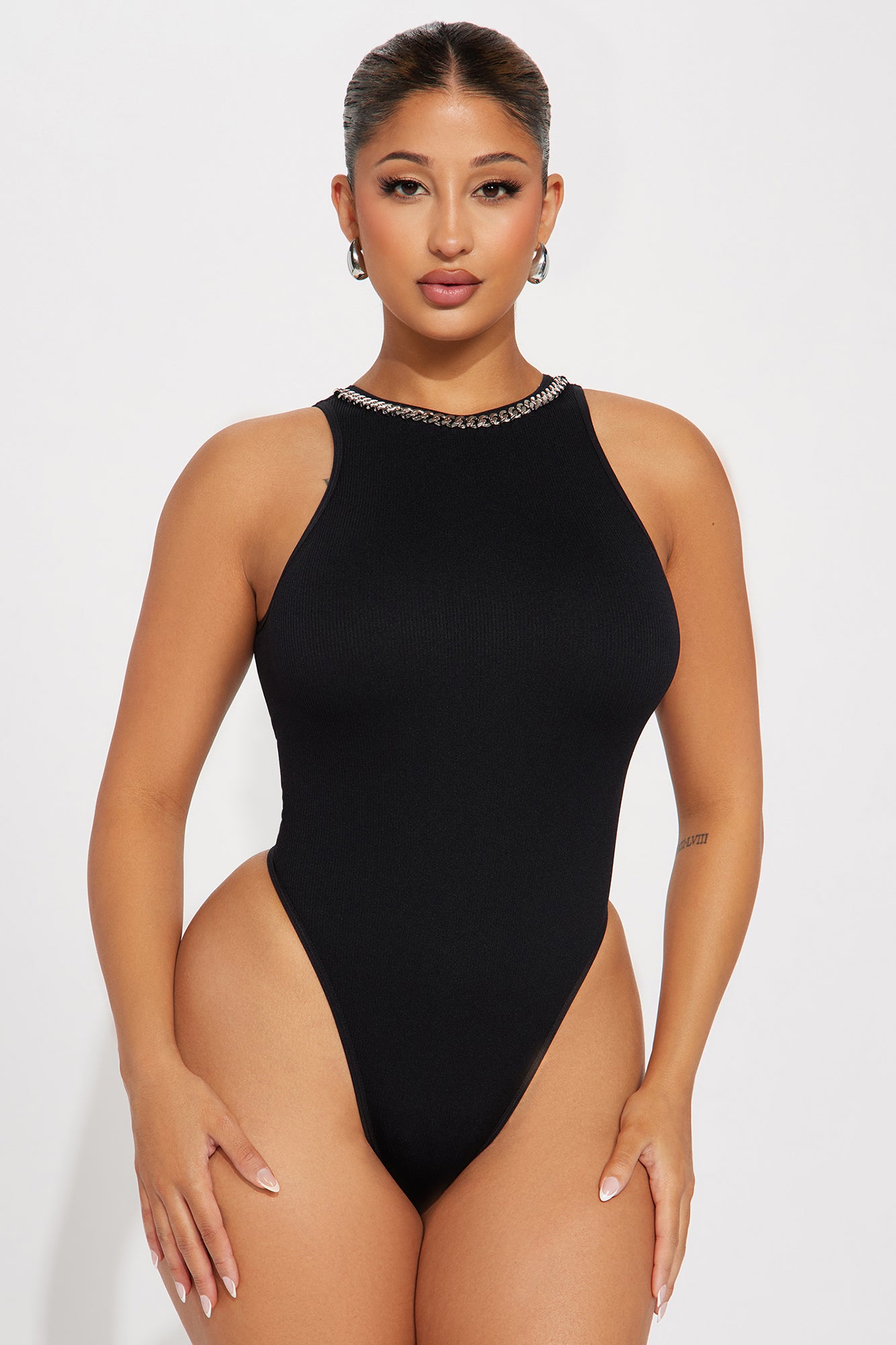 Black chain sale bodysuit