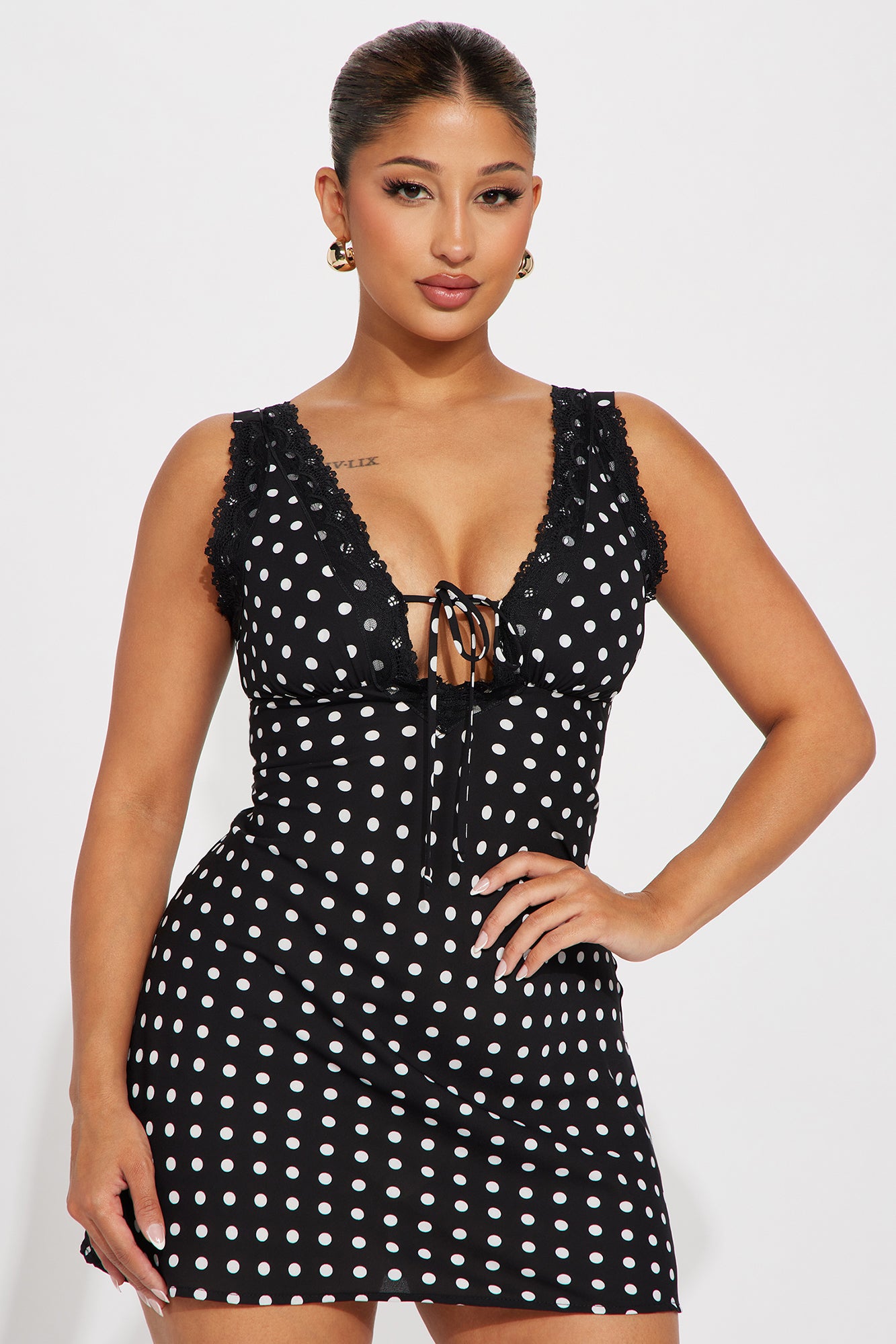 Spotty mini dress sales