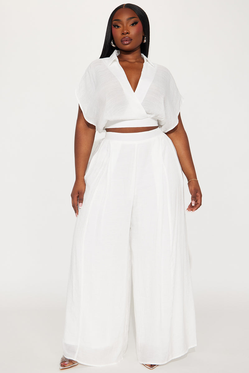 Mea Gauze Pant Set White Fashion Nova, Matching Sets Fashion Nova