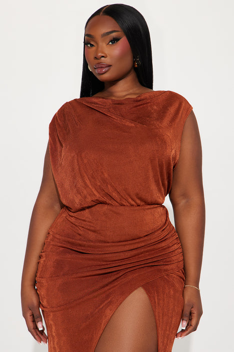 Velvet slinky top maxi dress