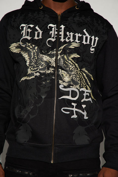 Ed hardy black hotsell hoodie