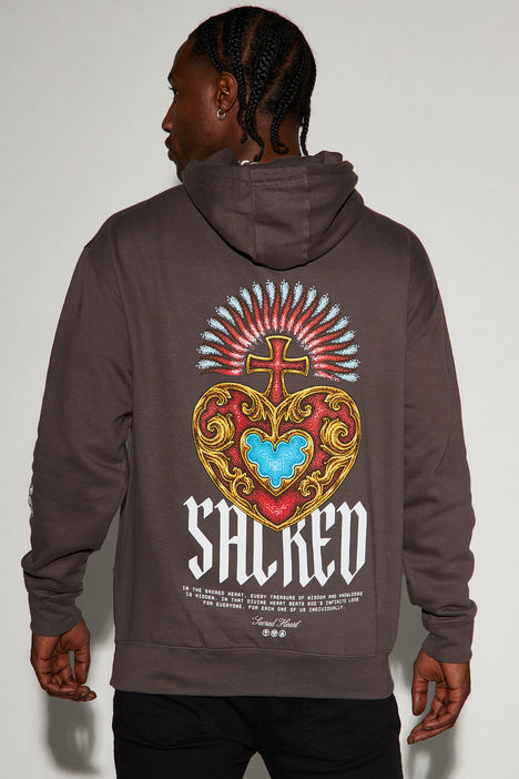 Sacred Heart Hoodie Grey