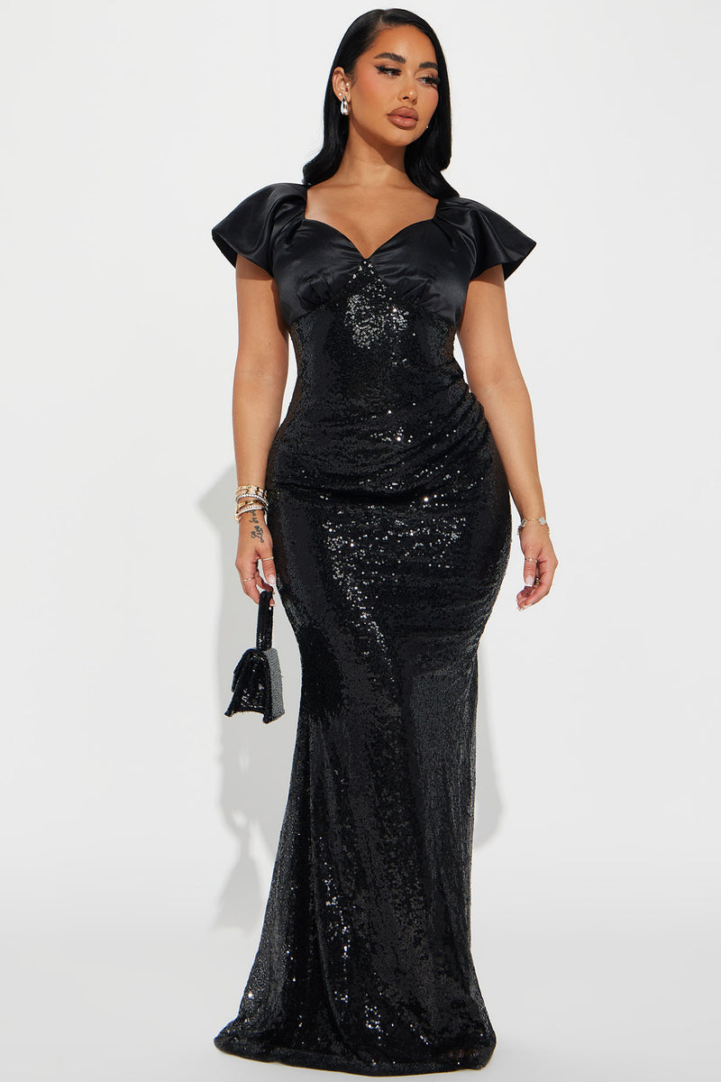 Arabella Sequin Gown - Black | Fashion Nova, Dresses | Fashion Nova