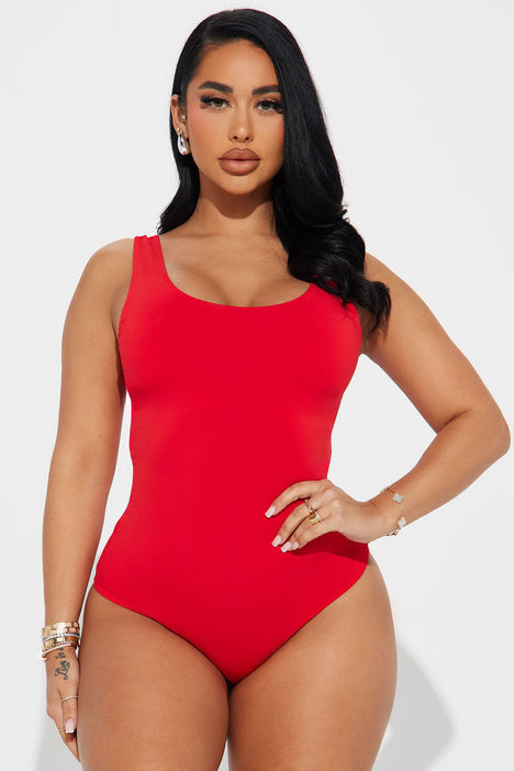Fashion nova red shop bodysuit