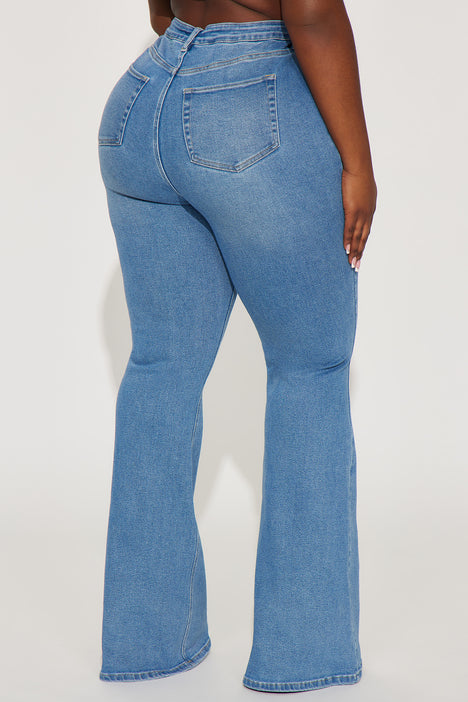 Tall Girl Bye High Rise Flare Jeans Light Blue Wash