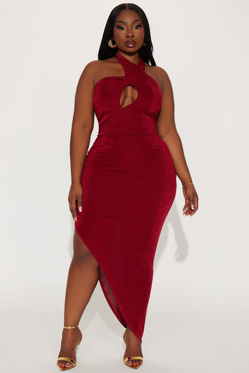 Fashion nova red top dress plus size