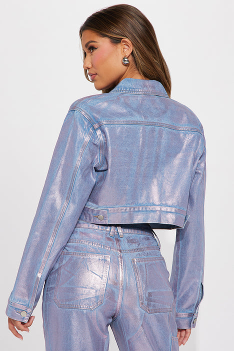Holographic jacket sale fashion nova