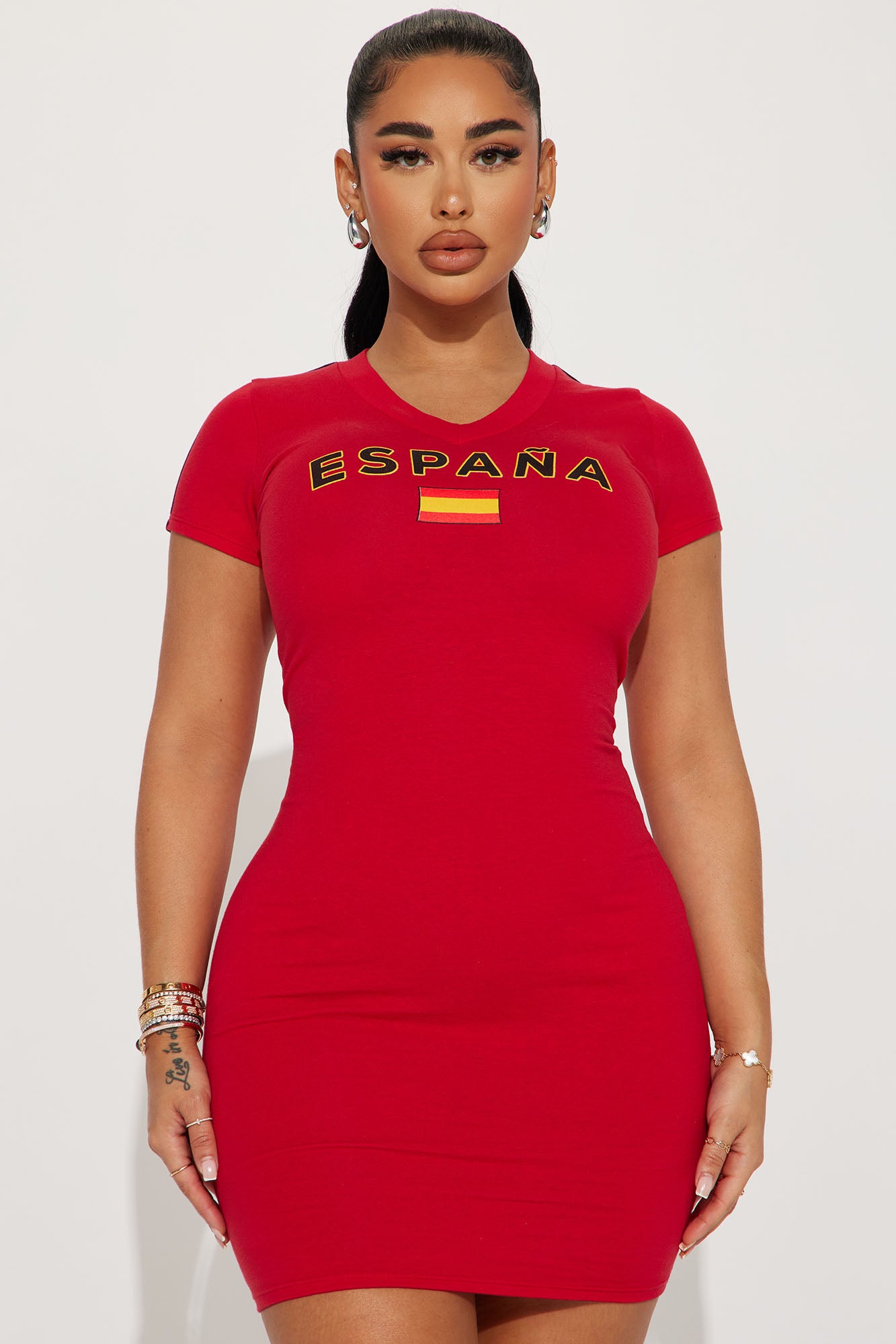 T shirt dress on sale red