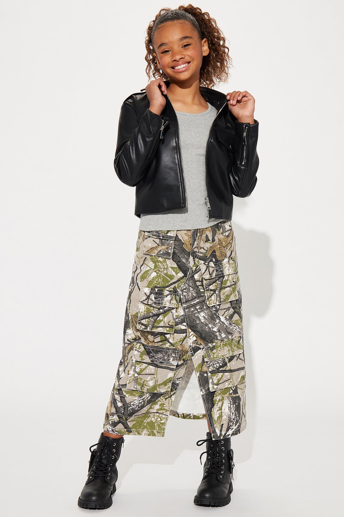 Mini Multi Pocket Cargo Maxi Skirt Camouflage Fashion Nova