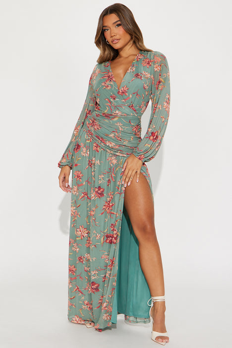 Fashion nova shop floral maxi dress