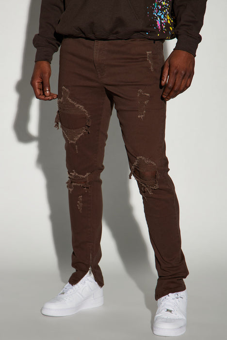 Point Of View Skinny Jeans Dark Brown