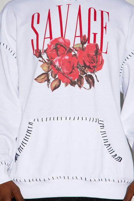 Savage rose hoodie top