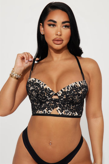 Lace Longline Corset Bralette Black LAST CHANCE -  Canada