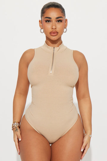 Molly Seamless Bodysuit- Taupe