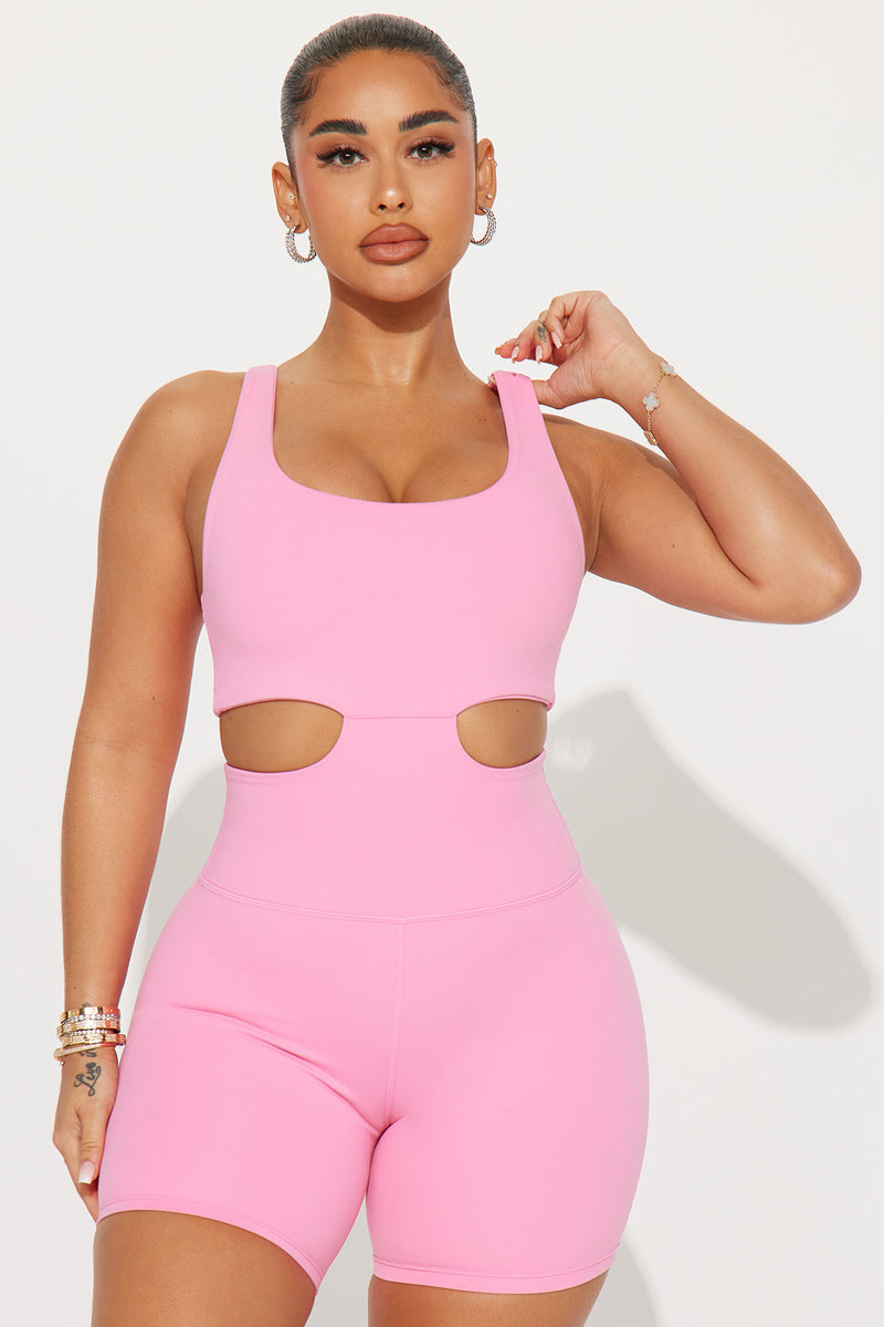 Rotation Super Soft Active Romper Bubblegum Fashion Nova, Nova