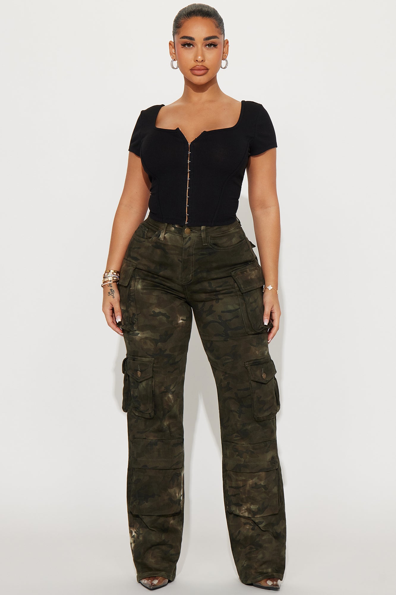 Womens stretch on sale camo pants