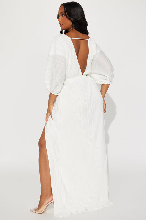 white maxi dress size 20