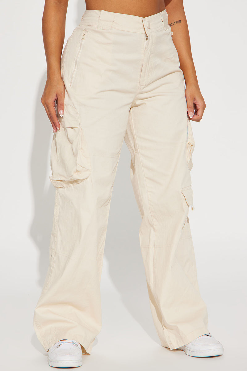 Jasmine Wide Leg Cargo Pant - Ivory | Fashion Nova, Pants | Fashion Nova