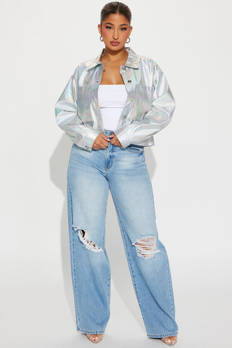 Holographic jacket 2025 fashion nova