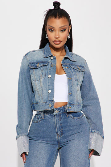 Jean jackets fashion nova sale