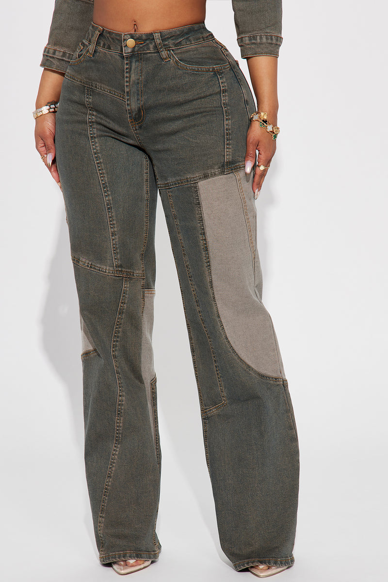 In Reverse Stretch Straight Leg Jeans - Grey/combo | Fashion Nova ...