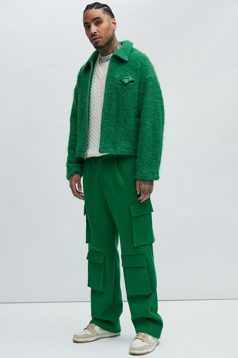 Abbott Cropped Jacket in Raven Green