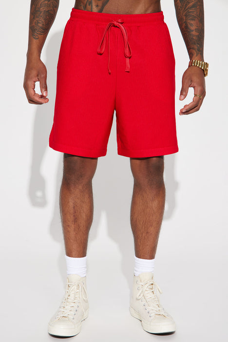 Mens red top basketball shorts
