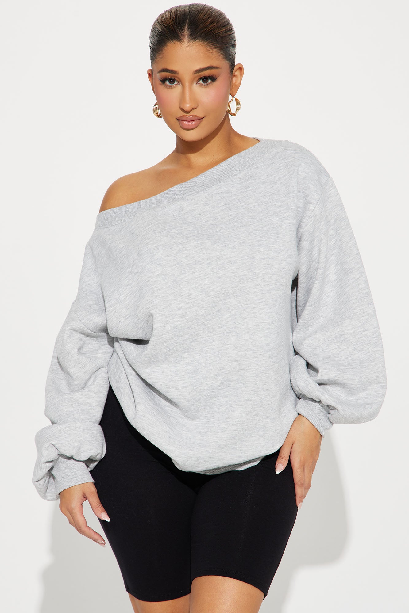 Oversized off shop the shoulder sweatshirt