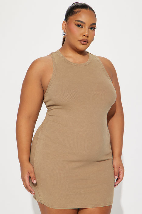 Julia Tank Mini Dress Mocha Fashion Nova Dresses Fashion Nova