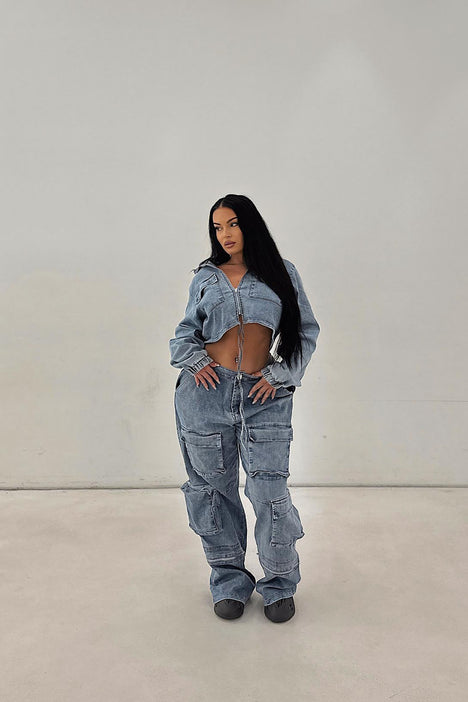 Fashion nova denim set top