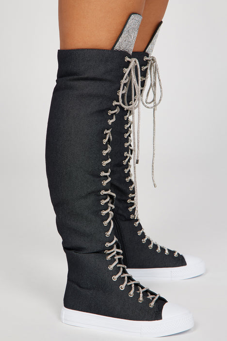 Converse over hot sale the knee boots