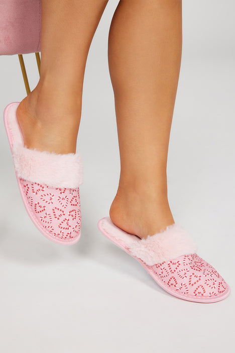 Christmas Countdown Slippers Pink Fashion Nova Shoes