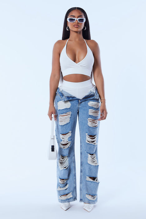 Fashion nova on sale ripped jeans