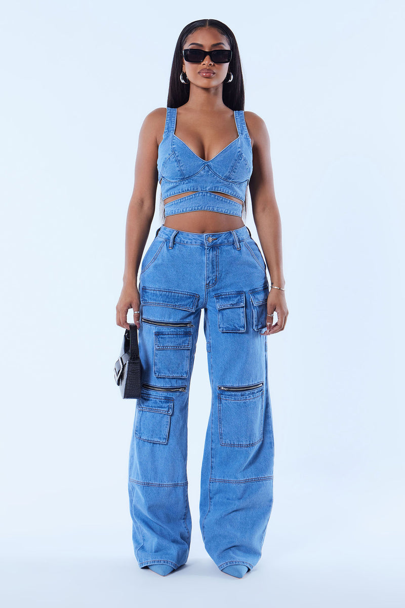 Do You Dare Non Stretch Cargo Jean - Light Wash | Fashion Nova, Jeans ...