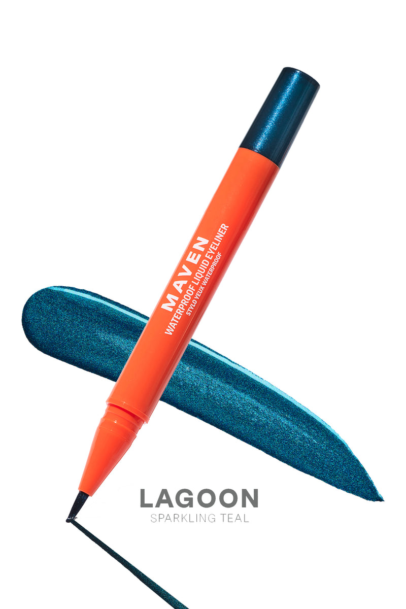 Maven Waterproof Liquid Eyeliner Lagoon Fashion Nova, Eyeliner