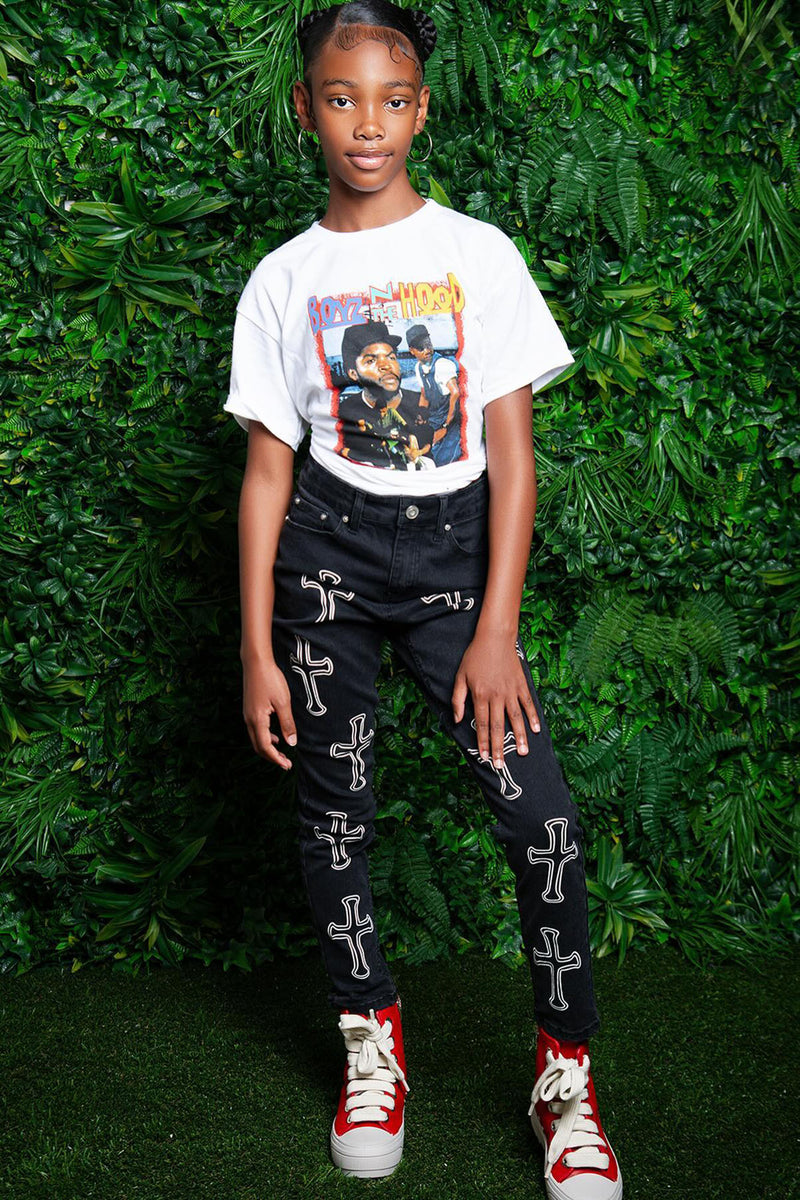 Blessed & Favored Pants - Washed Denim main image 1