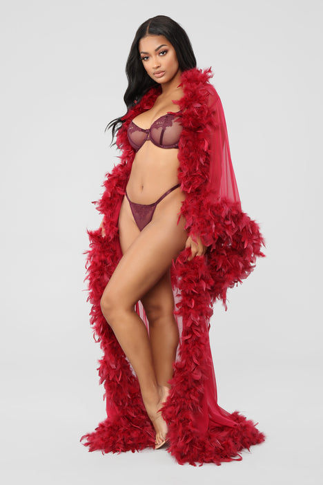 Fashion nova deals feather robe