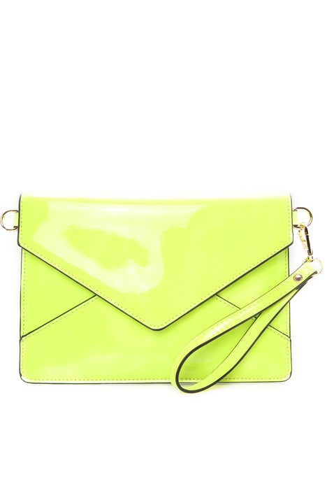 Neon sale yellow clutch