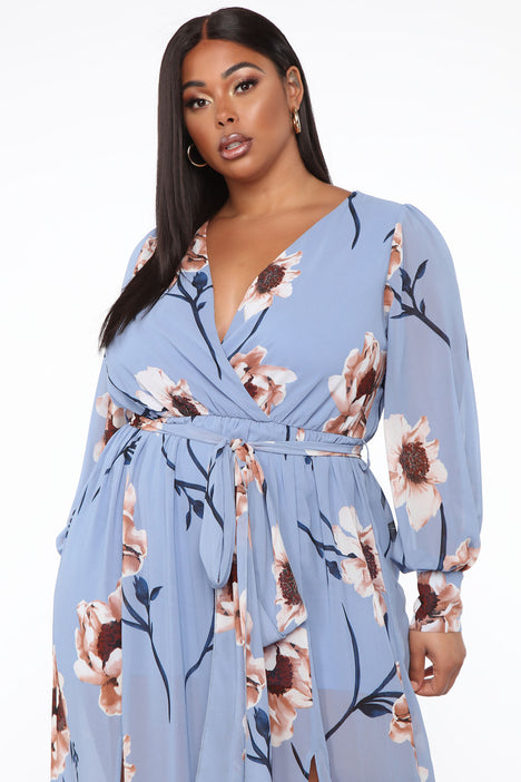 Park Avenue Maxi Dress Light Blue