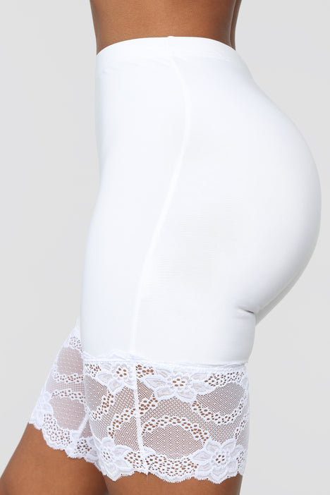 White lace new arrivals bike shorts