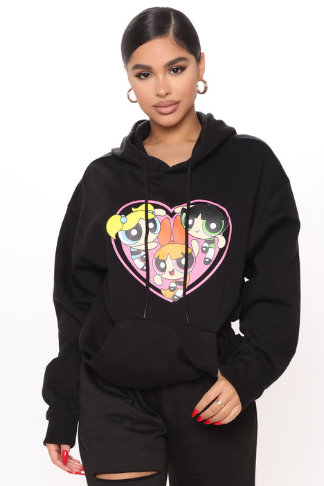 Power Squad Powerpuff Girls Hoodie Black