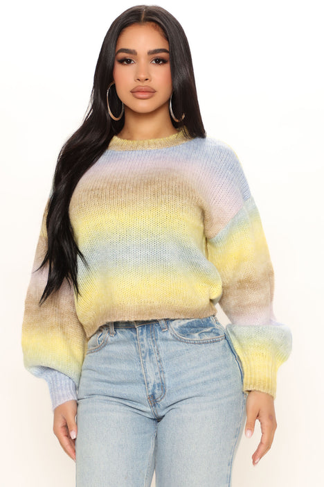 Rainbow sweater new arrivals fashion nova