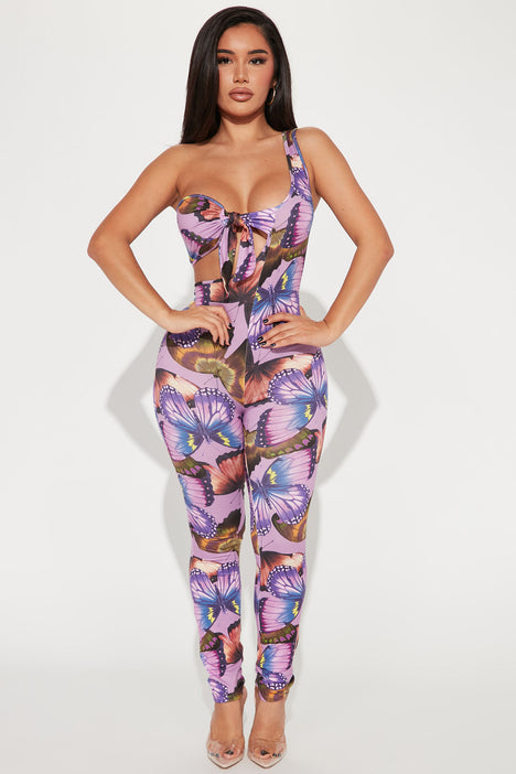 Fly Out With Me Jumpsuit Purple